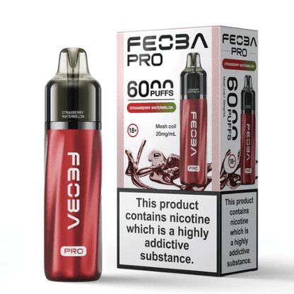 Feoba Pro 6000 Disposable Device 20MG  Pack of 5, Strawberry Watermelon 