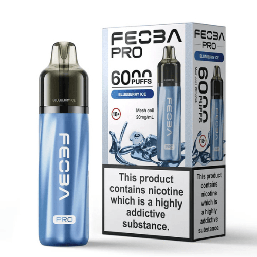 Feoba Pro 6000 Disposable Device 20MG  Pack of 5,  Blueberry Ice