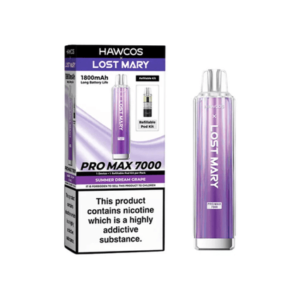 Hawco x Lost Mary Pro Max 7000 Prefilled Pod Kit | Box of 10 - Vapewholesalesupplier