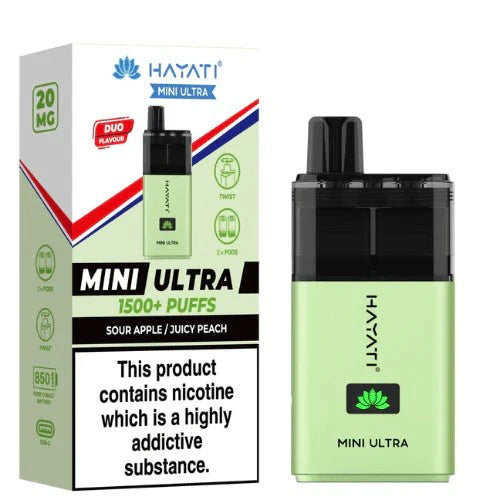 Hayati Mini Ultra 1500 Disposable Vape Device 20MG Box of 5 - #Vapewholesalesupplier#