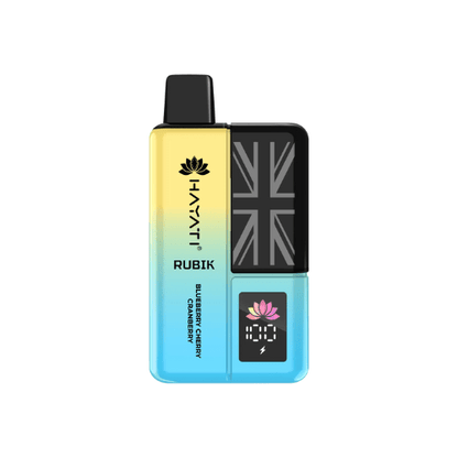 Hayati Rubik 7000 Puffs Disposable Vape Device  Box Of 5 , Blueberry Cherry Cranberry