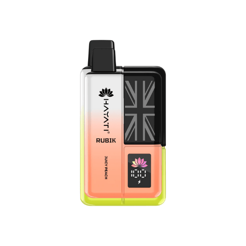 Hayati Rubik 7000 Puffs Disposable Vape Device  Box Of 5 , Juicy Peach