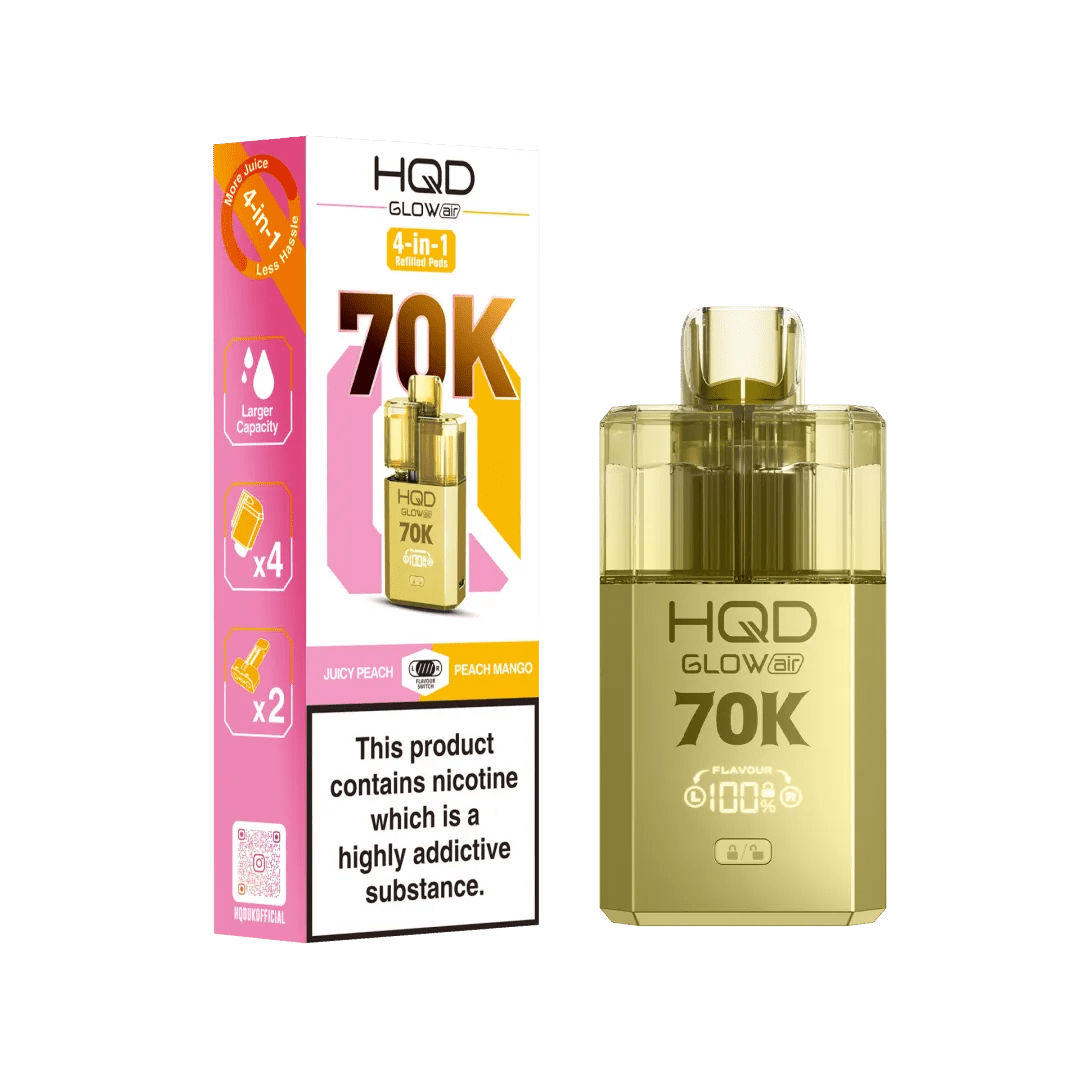 HQD Glow Air 70K Prefilled Pod Kit (Box of 5) - Vapewholesalesupplier