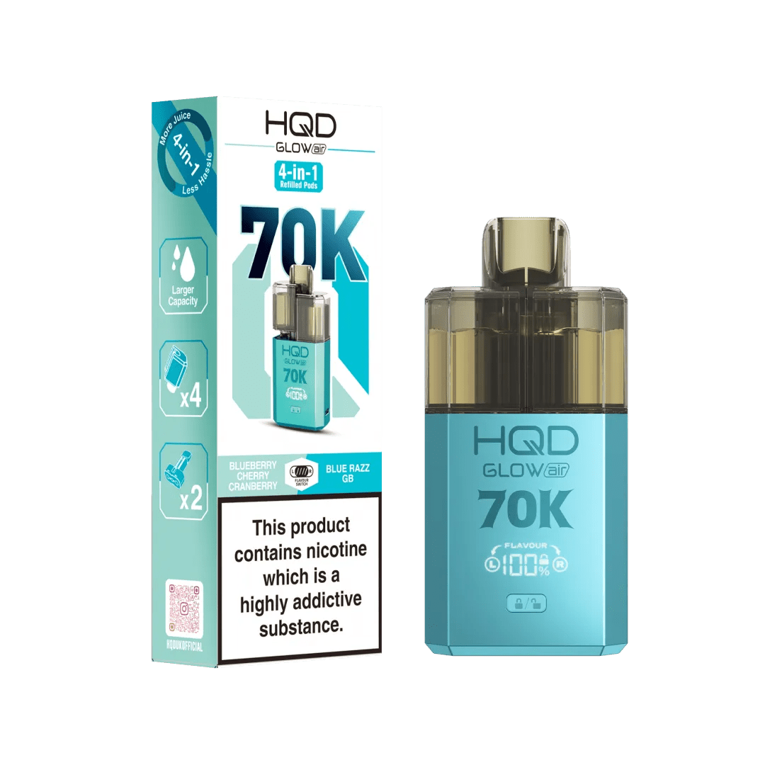 HQD Glow Air 70K Prefilled Pod Kit (Box of 5) - Vapewholesalesupplier