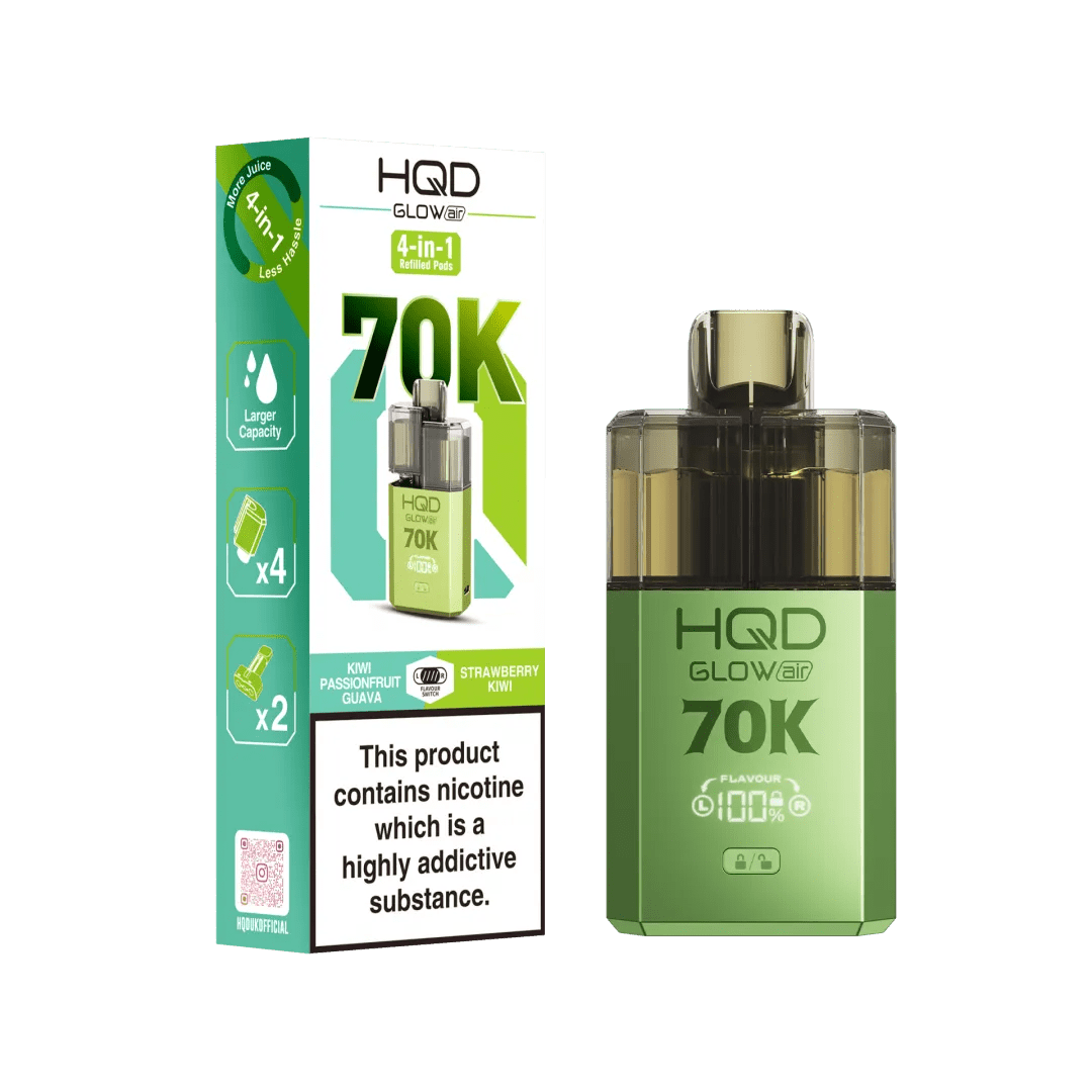 HQD Glow Air 70K Prefilled Pod Kit (Box of 5) - Vapewholesalesupplier