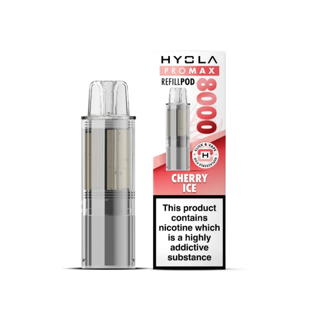 Hyola Pro Max 8000 Prefilled Replacement Pod Box of 5, Cherry Ice Flavour 