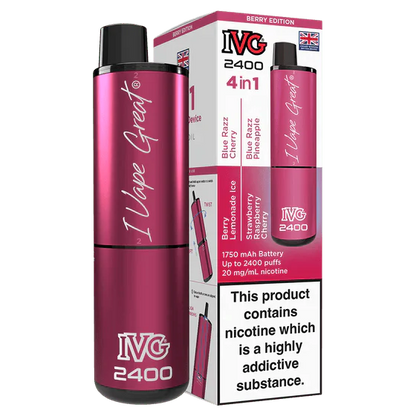 IVG 2400 Rechargeable Vape Kit Box Of 5 - Vapewholesalesupplier