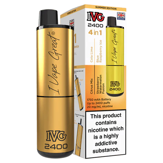 IVG 2400 Rechargeable Vape Kit Box Of 5 - Vapewholesalesupplier