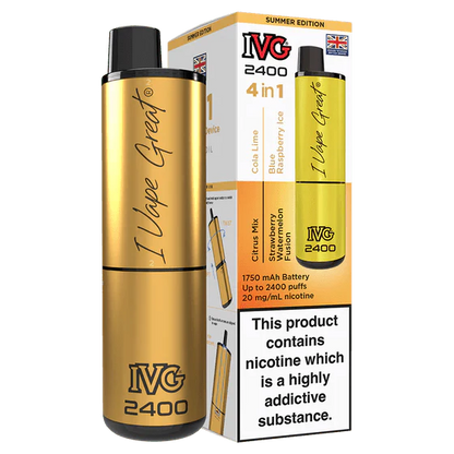 IVG 2400 Rechargeable Vape Kit Box Of 5 - Vapewholesalesupplier