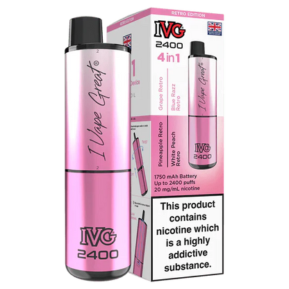 IVG 2400 Rechargeable Vape Kit Box Of 5 - Vapewholesalesupplier