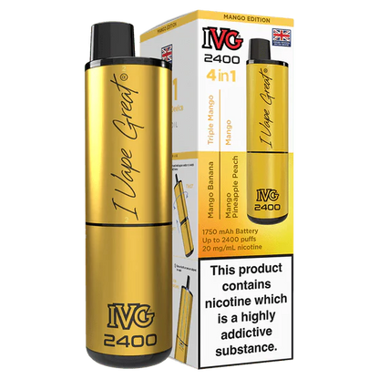 IVG 2400 Rechargeable Vape Kit Box Of 5 - Vapewholesalesupplier