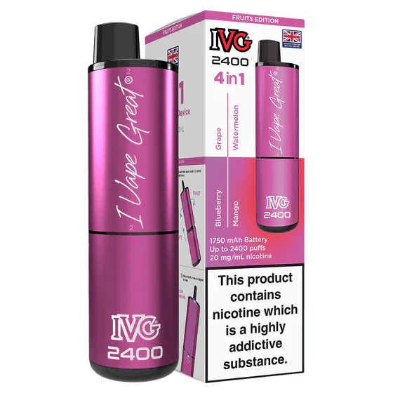 IVG 2400 Rechargeable Vape Kit Box Of 5 - Vapewholesalesupplier