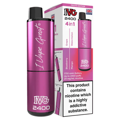 IVG 2400 Rechargeable Vape Kit Box Of 5 - Vapewholesalesupplier