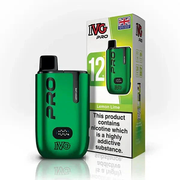IVG Pro 10K Disposable Vape Device 20MG Box of 5, Lemon Lime