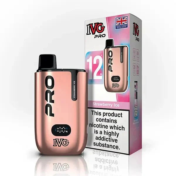 IVG Pro 10K Disposable Vape Device 20MG Box of 5, Strawberry Ice