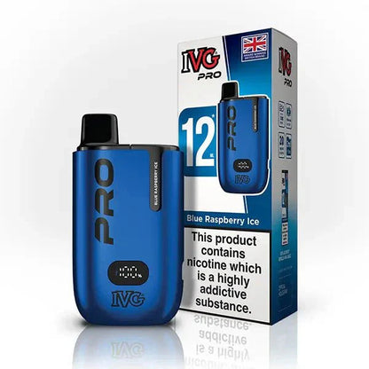 IVG Pro 10K Disposable Vape Device 20MG Box of 5, Blue Raspberry Ice