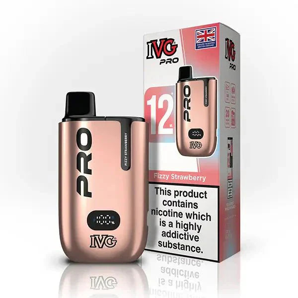 IVG Pro 10K Disposable Vape Device 20MG Box of 5, Fizzy Strawberry