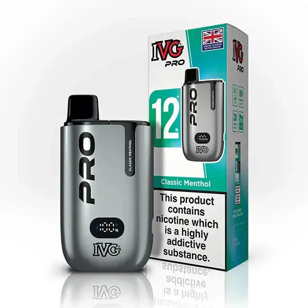 IVG Pro 10K Disposable Vape Device 20MG Box of 5, Classic Menthol