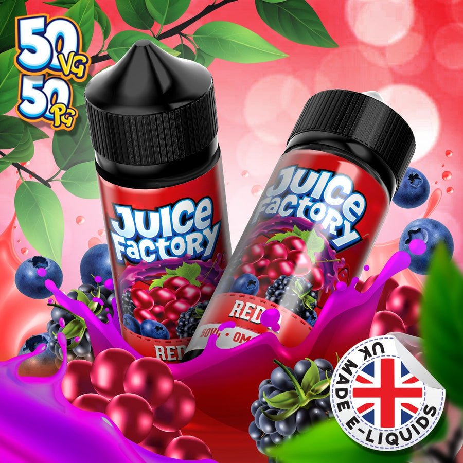 Juice Factory E-Liquid 100ml E-liquids-Red A-vapeukwholesale