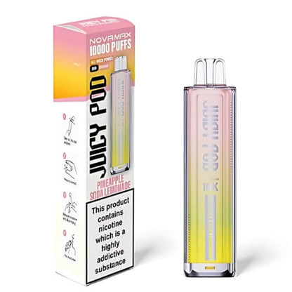Juicy Pod Nova Max 10000 Disposable Device  20MG Box Of 5, Pineapple Soda Lemonade