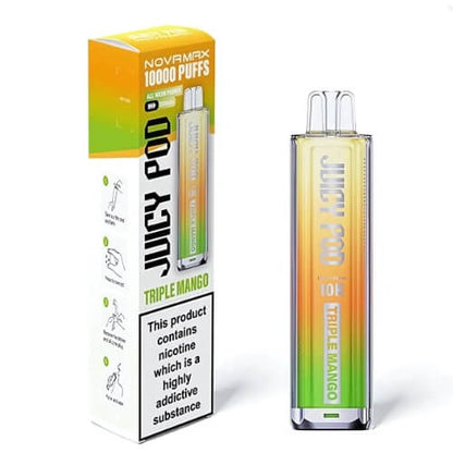 Juicy Pod Nova Max 10000 Disposable Device  20MG Box Of 5, Triple Mango
