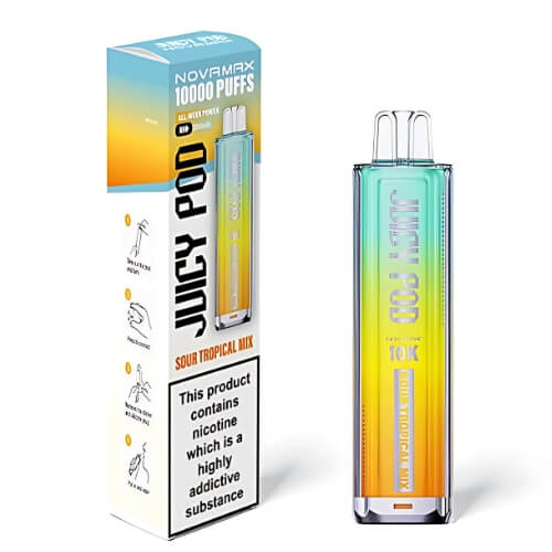 Juicy Pod Nova Max 10000 Disposable Device  20MG Box Of 5, Sour Tropical Mix