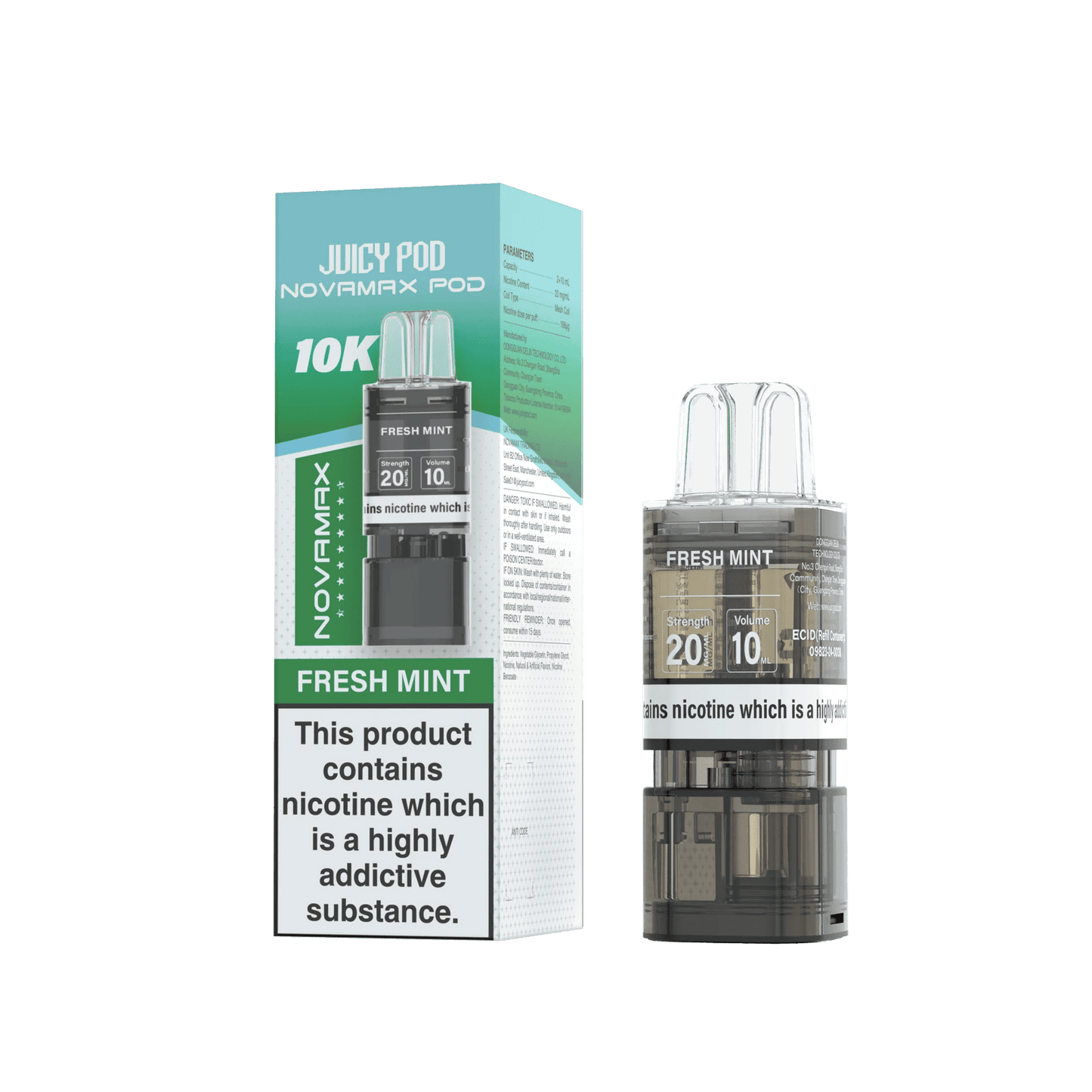 Juicy Pod Novamax 10k Replacement Pods - 10 pack