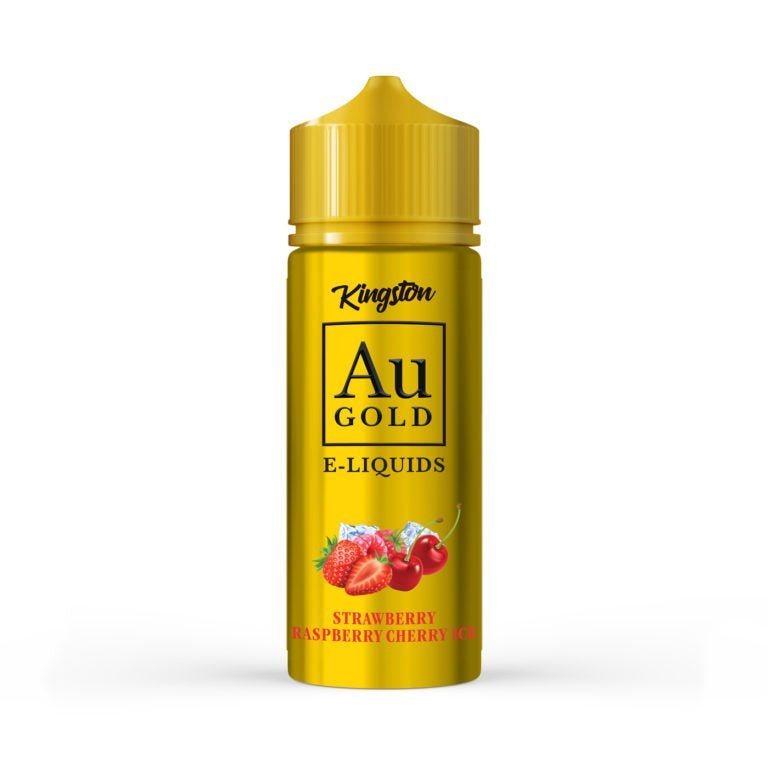 Kingston AU Gold 100ml E-liquid Shortfill-Strawberry Raspberry Cherry Ice-vapeukwholesale