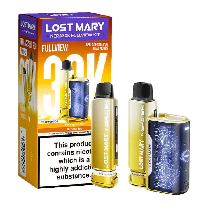 Lost Mary Nera 30K Disposable Vape Device Box Of 5, Yellow Edition