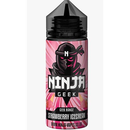 Ninja Geek E liquid 100ML Shortfill-Strawberry Ice cream-vapeukwholesale