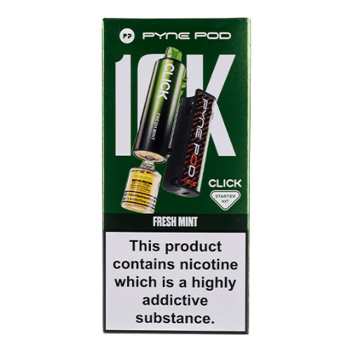 Pyne Pod Click 10000 Puffs Vape Device  20Mg Box Of 5 , Fresh Mint