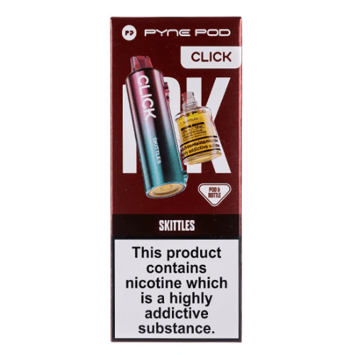 Pyne Pod Click 10000 Puffs Vape Device  20Mg Box Of 5 , Skittles
