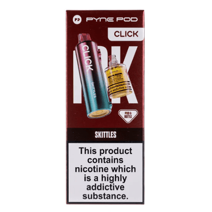 Pyne Pod Click 10000 Puffs Vape Device  20Mg Box Of 5 , Skittles