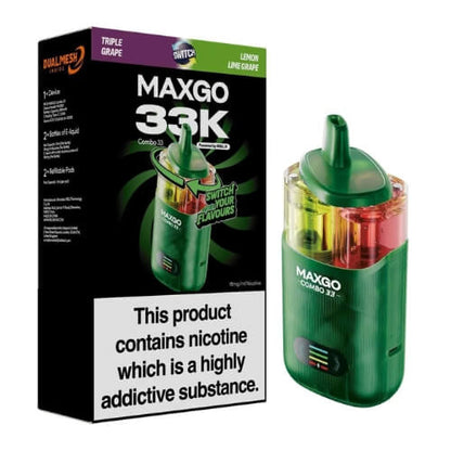 Relx Maxgo 33k Prefilled Pod Kit - Pack of 3