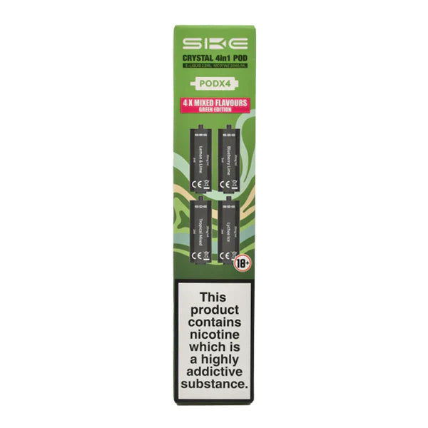 Ske Crystal 4in1 Prefilled Vape Pods, Green Edition Flavour 
