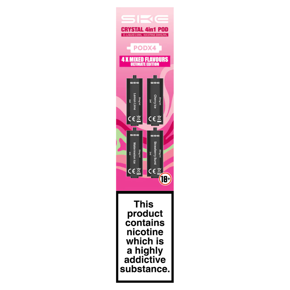Ske Crystal 4in1 Prefilled Vape Pods, Rose Edition Flavour 