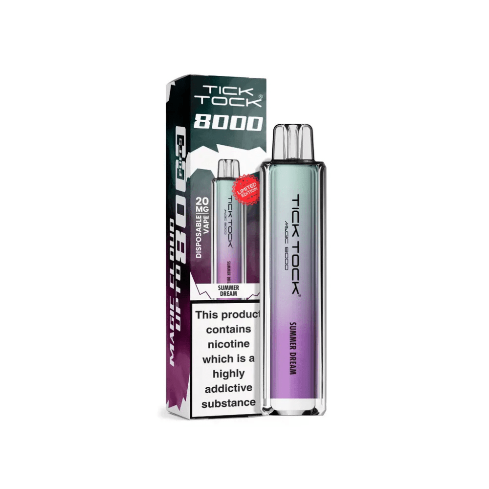 Tick Tock Magic 8000 Puffs Prefilled Pod Kit Box of 5 - Vapewholesalesupplier