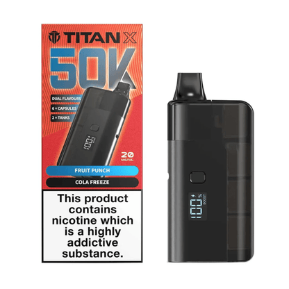 Titan X 50k Prefilled Pod Kit Box of 5 - Vapewholesalesupplier